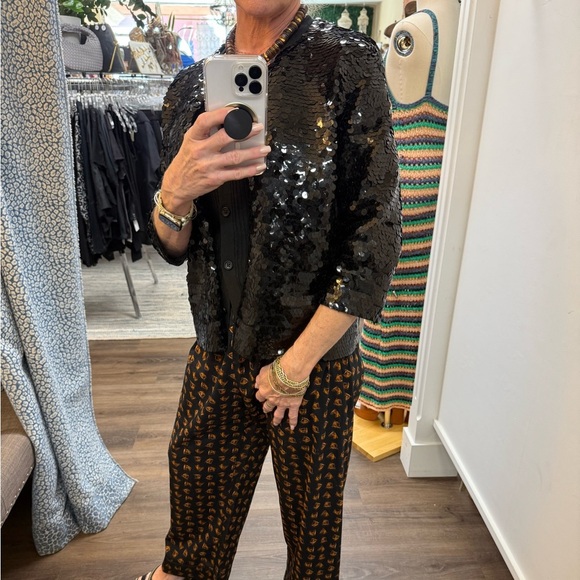 Vintage Black Sequin Quarter Sleeve Knit Jacket by Jo-Ro Imports Maimi Small - Picture 14 of 15